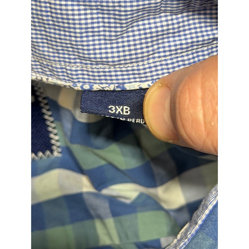 Tommy Bahama Mens Plaid Button Down Long Sleeve‎ Shirt 3XB Blue Green White - Picture 5 of 7
